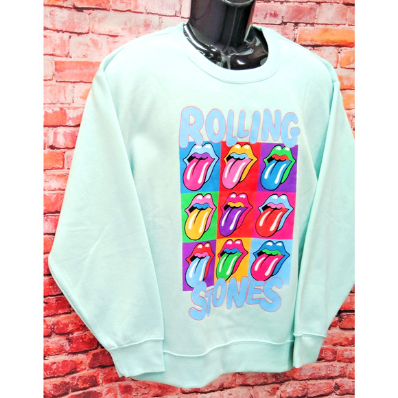 The Rolling Stones Women's XL Blue Graphic Sweatshirt - Picture 4 of 5